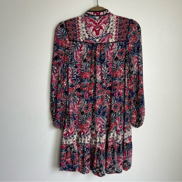 Anthropologie Spliced Tunic Dress in Blue Motif - XS - Picture 3 of 7